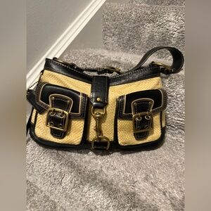 Coach Legacy Straw Hobo Shoulder Bag